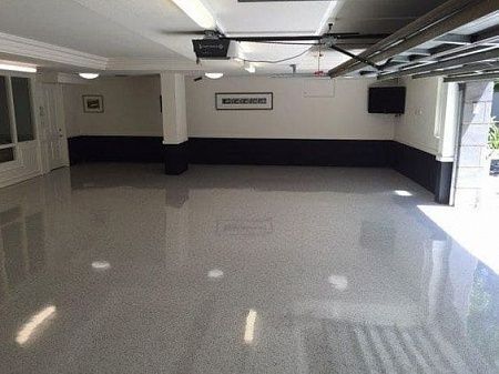 Промышленный полимерный наливной пол для хозяйственных построек - пример выполнения