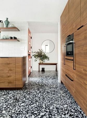 Полимерный наливной пол для кухни - пример выполнения