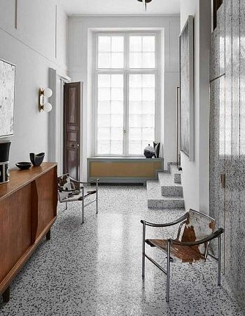 Эпоксидные наливные полы под мрамор - пример выполнения