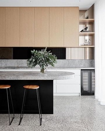 Полимерный наливной пол для кухни - пример выполнения