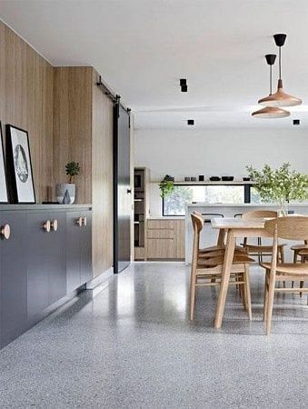 Полимерный наливной пол для кухни - пример выполнения