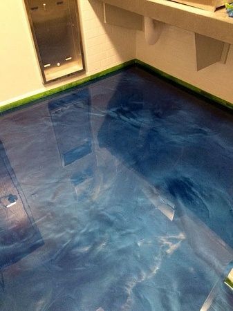 Эпоксидные наливные полы под мрамор - пример выполнения